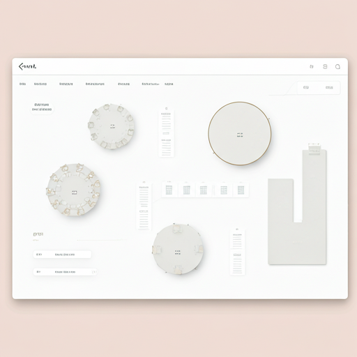 Top-down digital wedding seating plan interface
